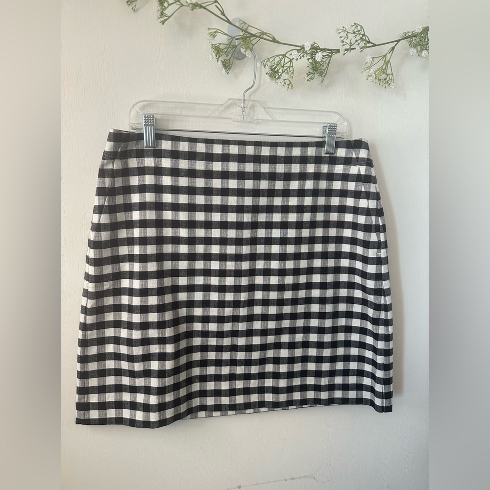 NWOT Loft | Black/White Gingham Print